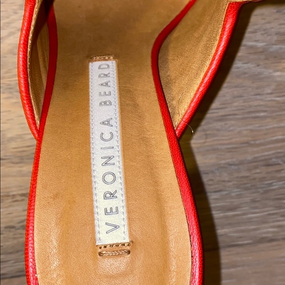 Veronica Beard red mules - Picture 2 of 4